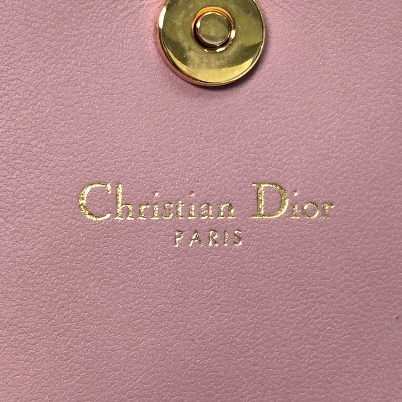 Dior Pink Caro Card Wallet