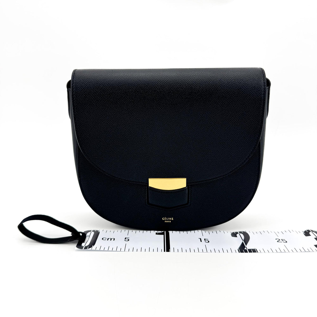 Celine Small Trotter Crossbody Bag Navy Grain Calfskin