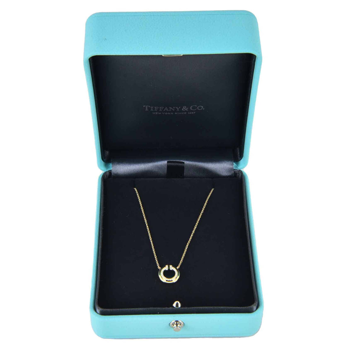 Onyx Diamond Circle Necklace