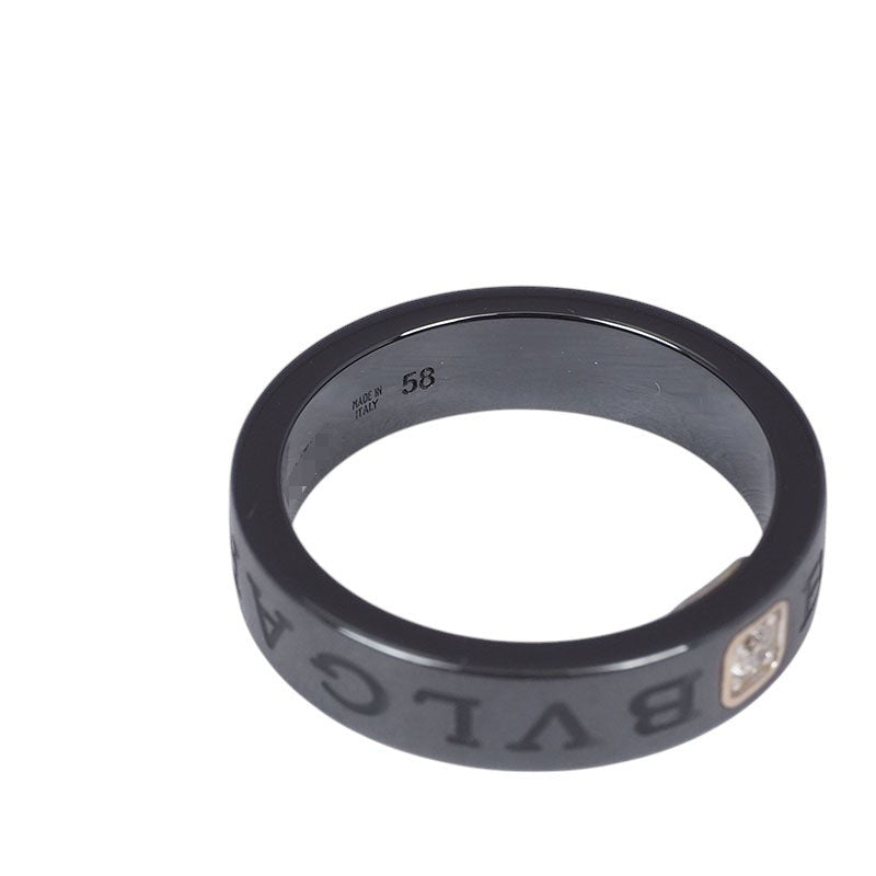 Bulgari 857211 Ceramic Diamond BB Ring