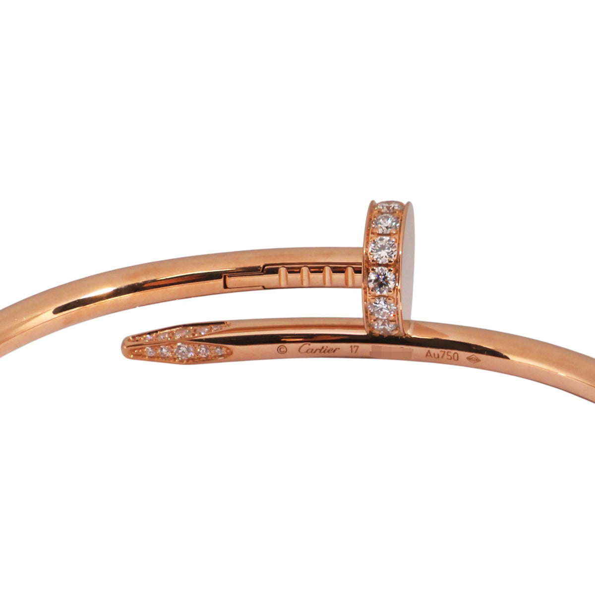 Cartier B6048517 Rose Gold Juste un Clou Diamond Bracelet