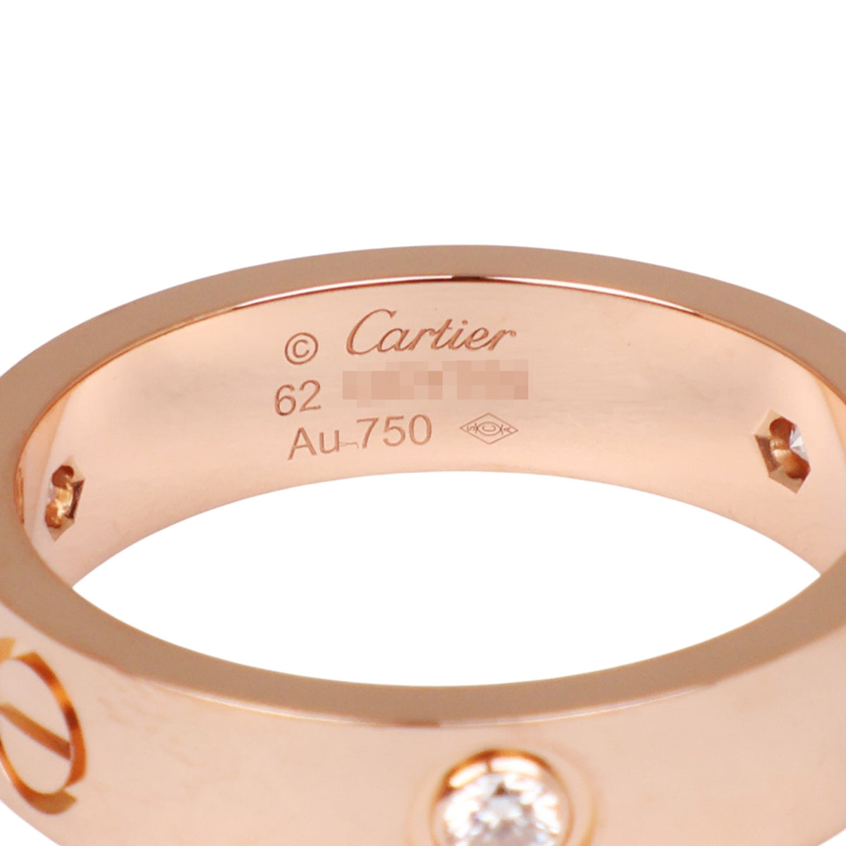 Cartier B4087500 Rose Gold Love Diamond Ring