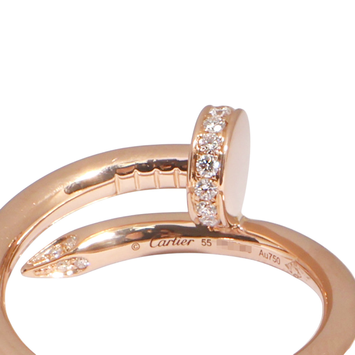 Cartier B40948 Rose Gold Juste un Clou Diamond Ring