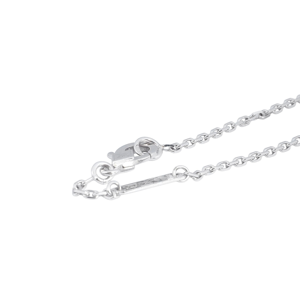 Van Cleef & Arpels VCARP9XG00 White Gold Guilloche Alhambra Vintage Necklace