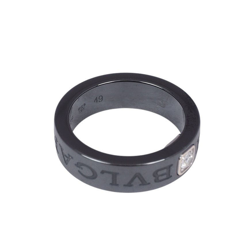 Bulgari 857211 Ceramic Diamond BB Ring