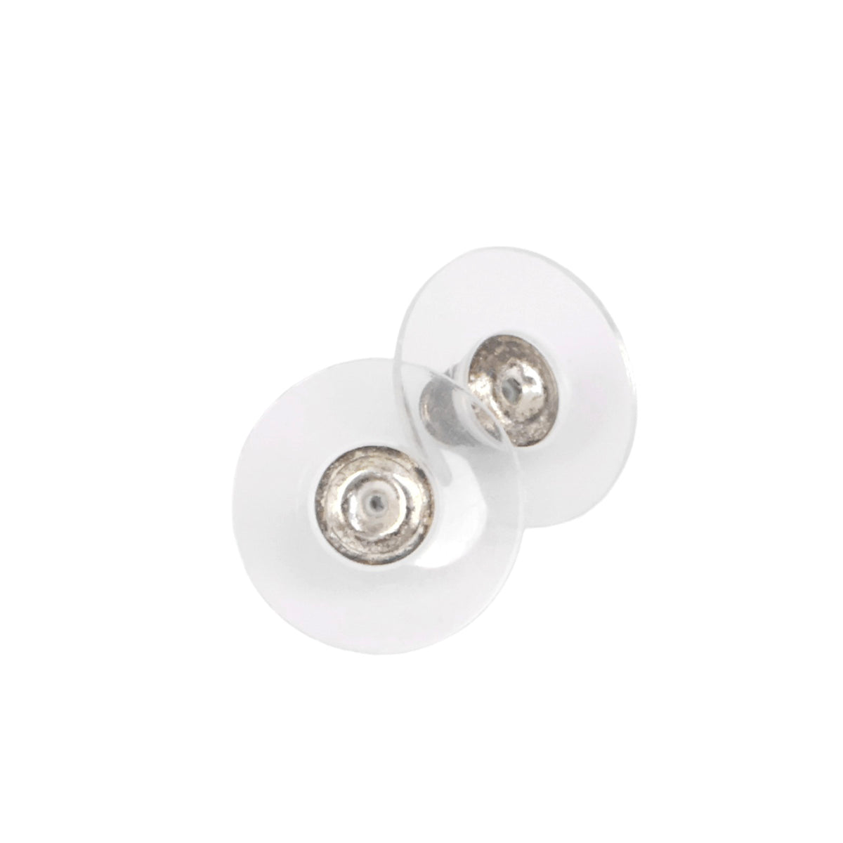 Chanel A88429 Silver CC Logo Classic Earrings