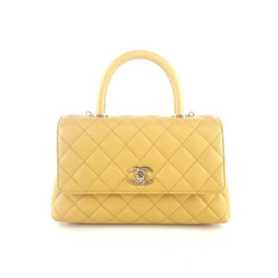 Small Caviar Coco Handle Tote Bag Shoulder Bag 23