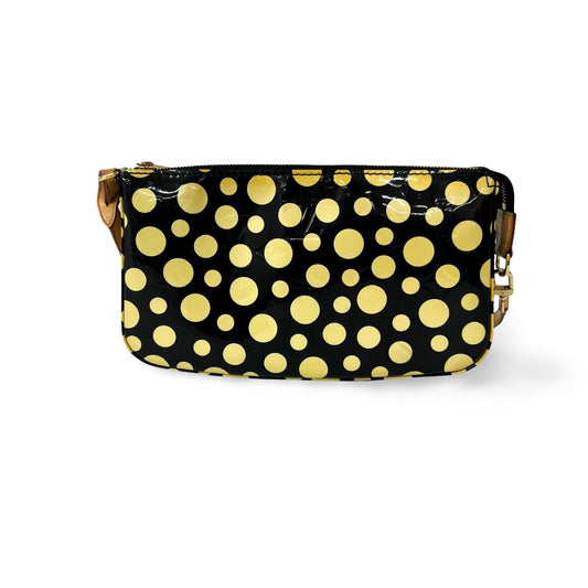 Louis Vuitton x Yayoi Kusama Monogram Vernis Dot Infinity Pochette Accessoires Black Yellow