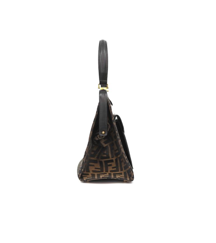 Fendi Zucca Pocket Top Handle Bag