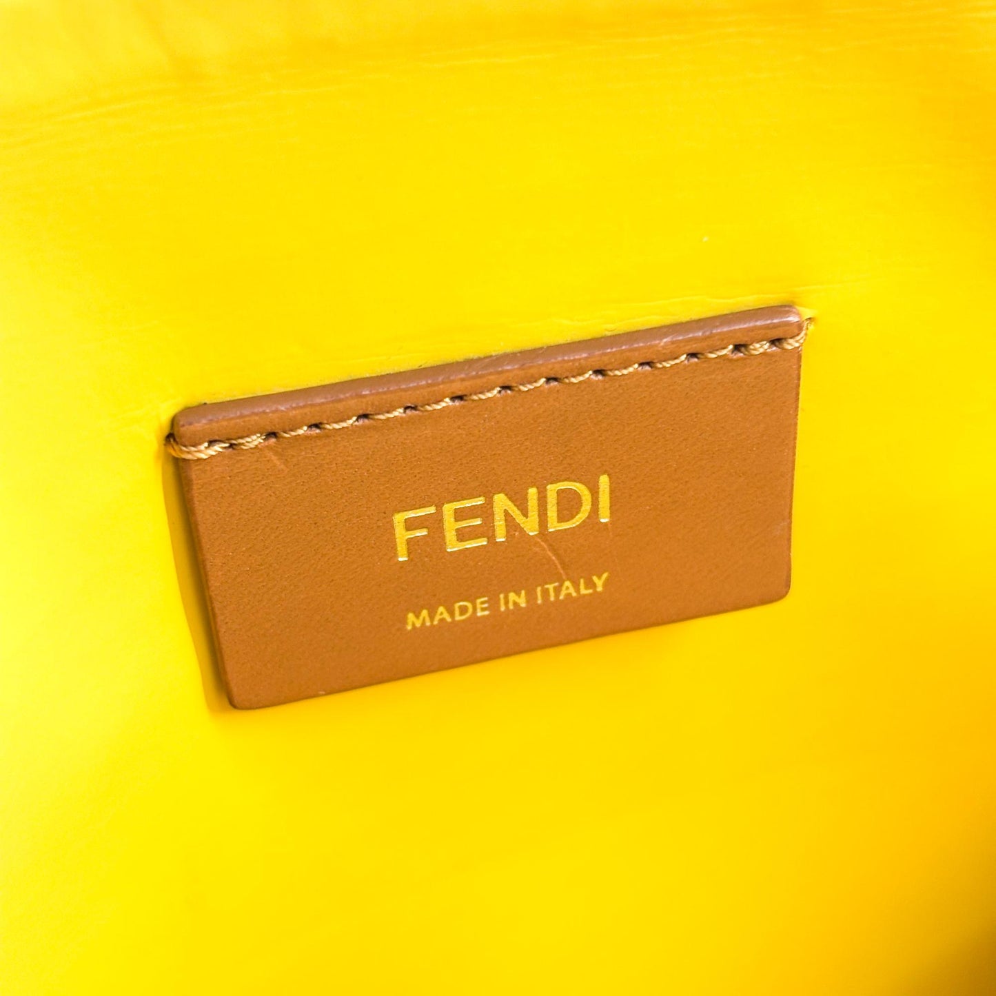 Fendi FF Zucca Canvas Leather Flat Messenger Bag Black Brown