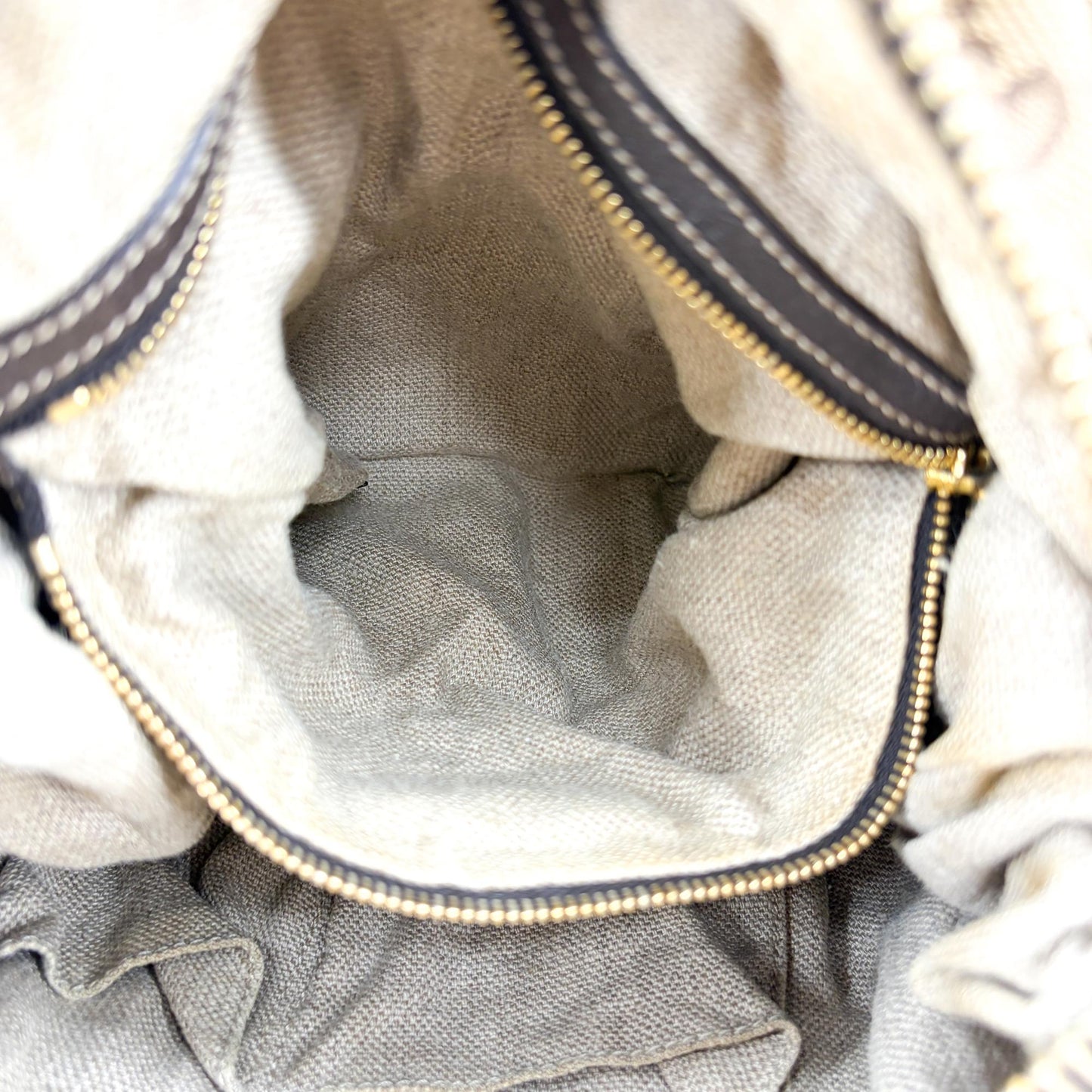 Gucci GG Canvas Dark Brown Leather Multi-Pocket Backpack