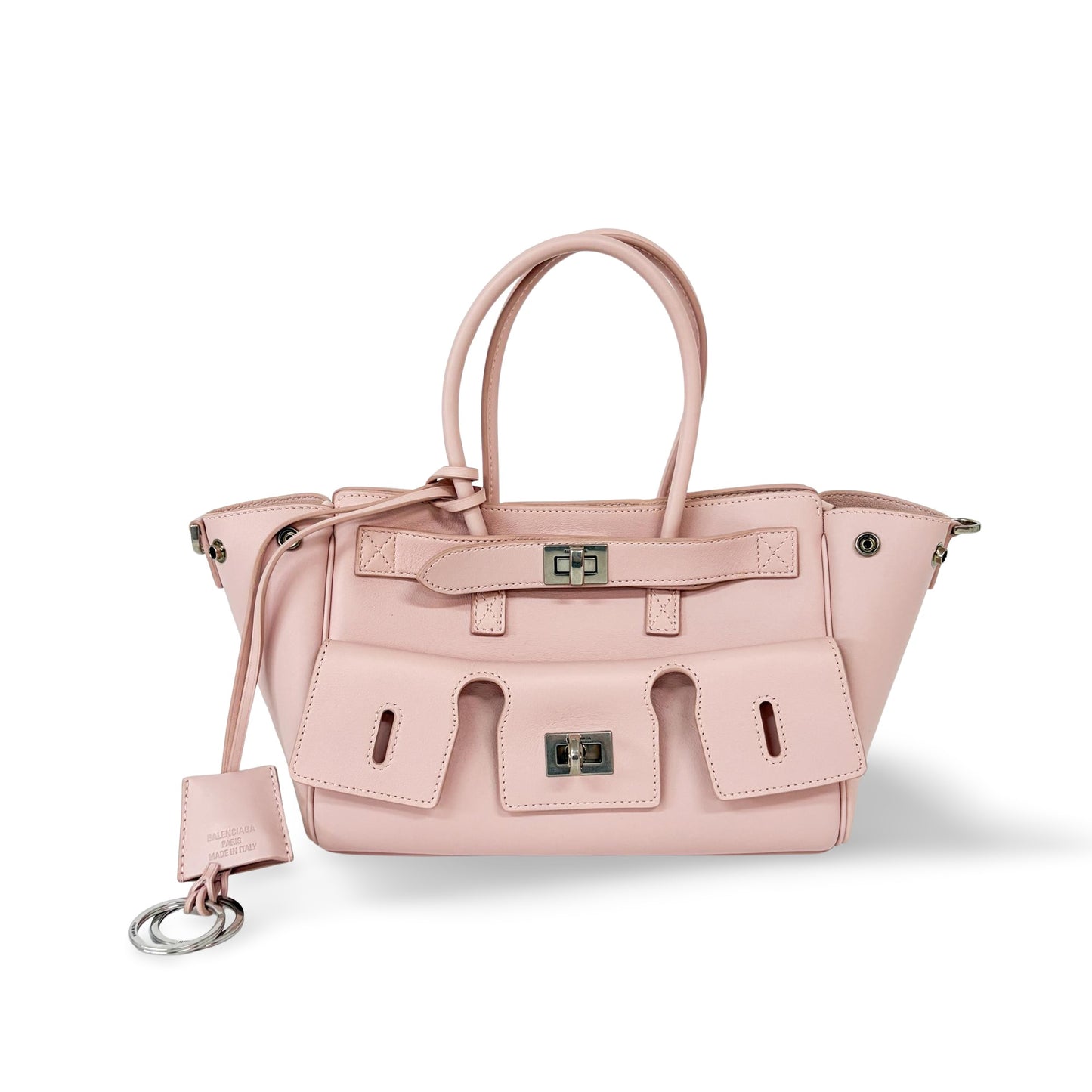 Balenciaga Papier A4 Side Zip Pocket Tote Bag Pink