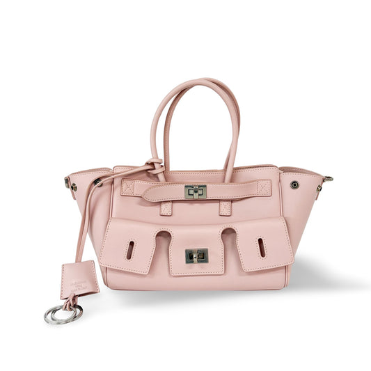 Balenciaga Papier A4 Side Zip Pocket Tote Bag Pink