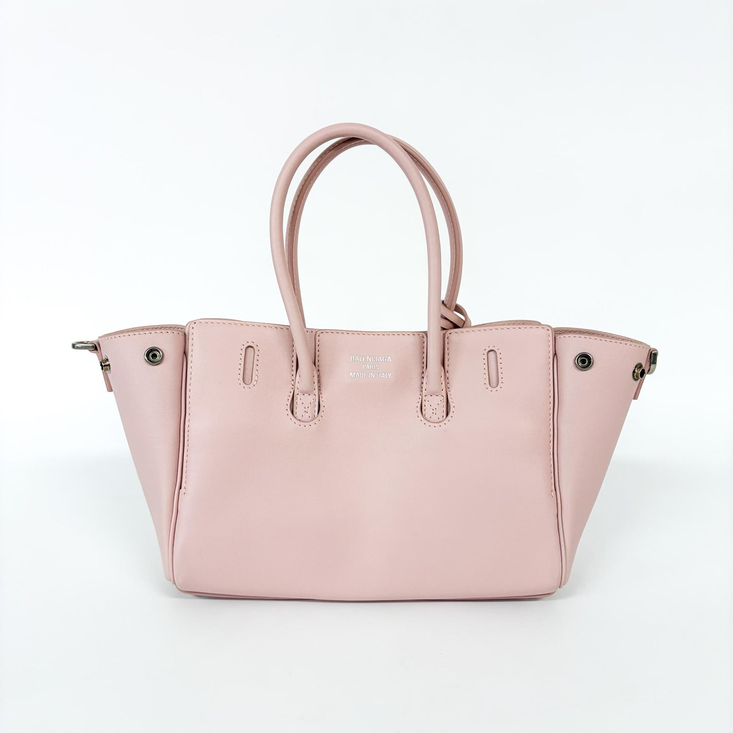 Balenciaga Papier A4 Side Zip Pocket Tote Bag Pink