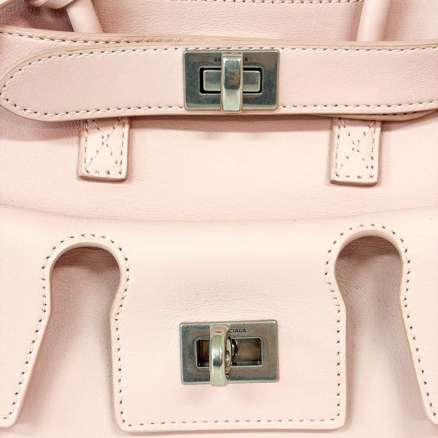 Balenciaga Papier A4 Side Zip Pocket Tote Bag Pink