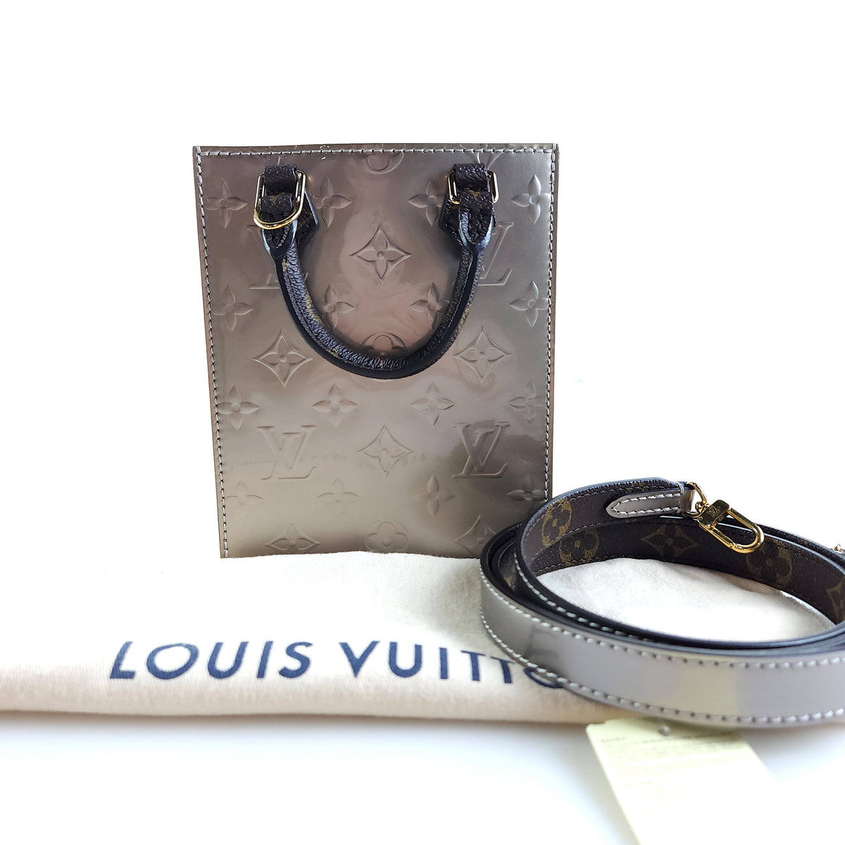 Vernis Monogram Petit Sac Plat Tote Bag Crossbody Bag M90564