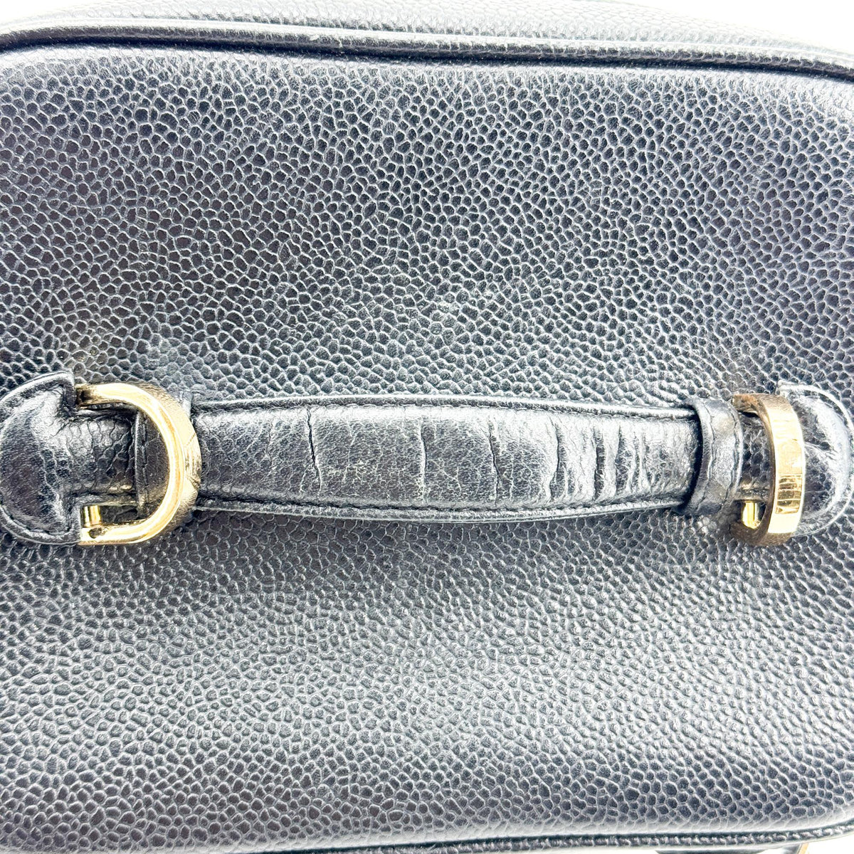 Chanel CC Logo Caviar Vanity Case Gold Hardware Black