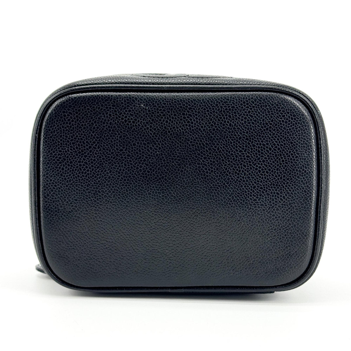 Chanel CC Logo Caviar Vanity Case Gold Hardware Black