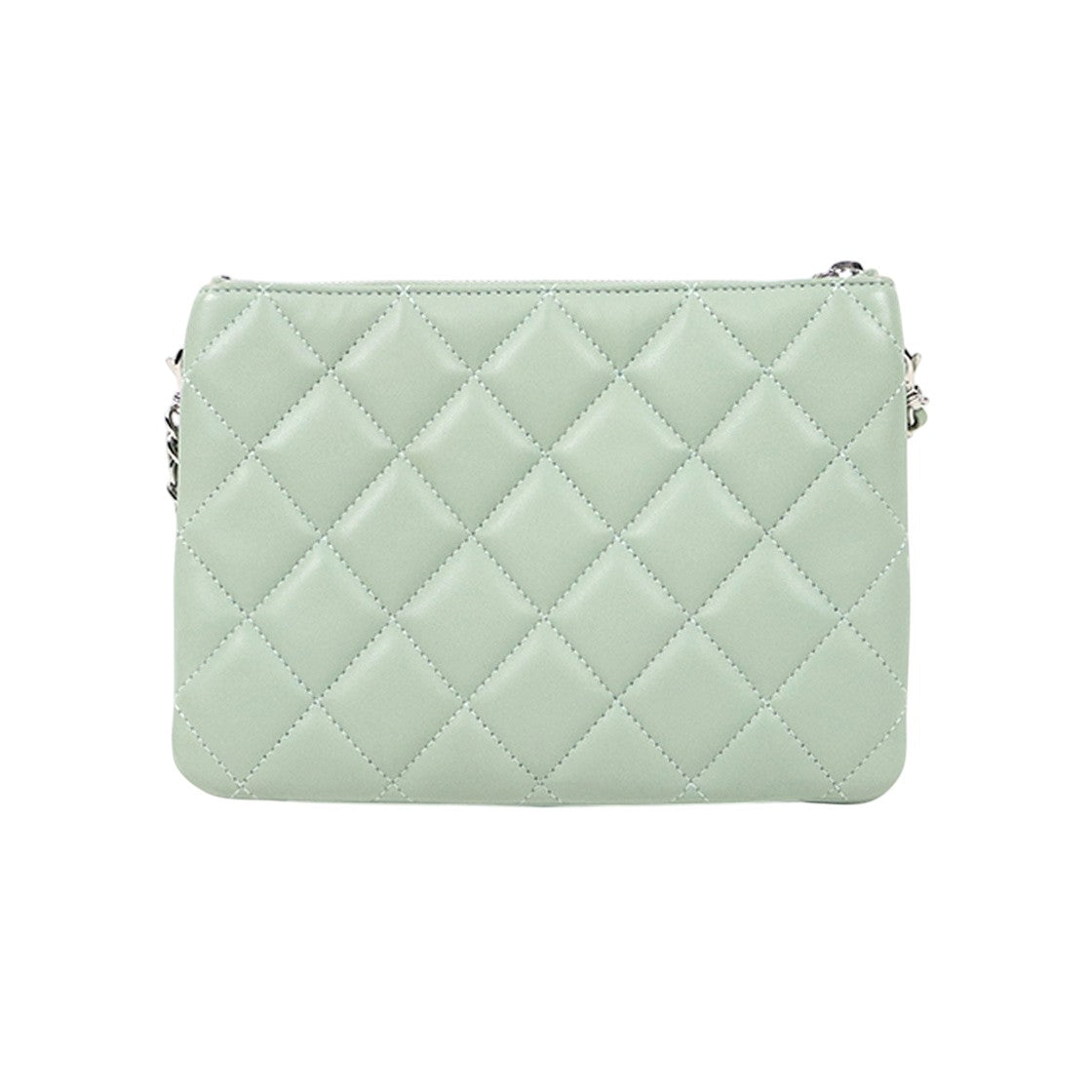 Chanel Mint Quilted CC Back Pocket Chain Shoulder Bag