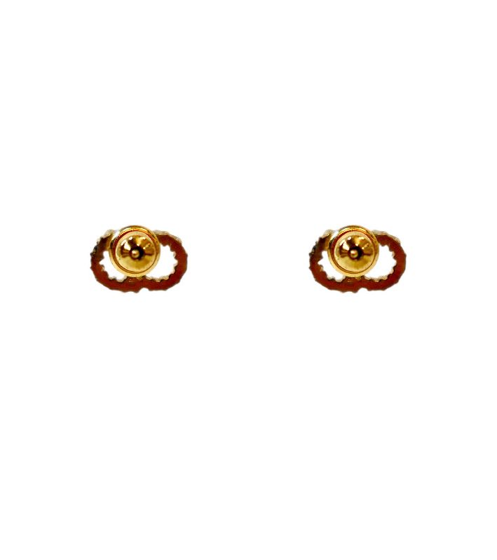 Dior Pearl Claire D Rune Gold Earrings