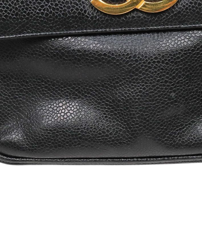 Chanel Black Caviar Drawstring Pocket Backpack