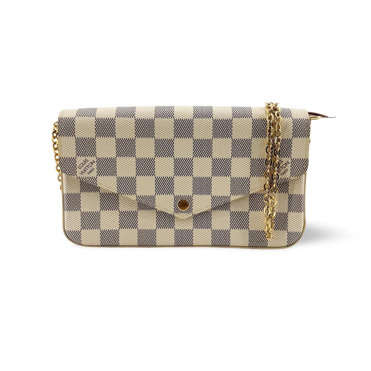 Louis Vuitton Pochette Felicie Damier Azur Gold