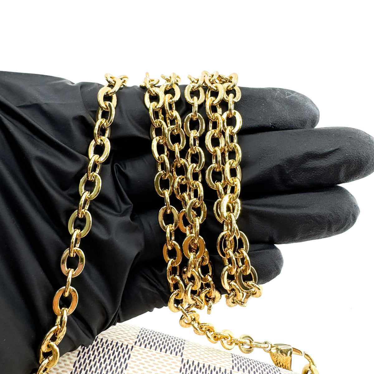 Louis Vuitton Pochette Felicie Damier Azur Gold