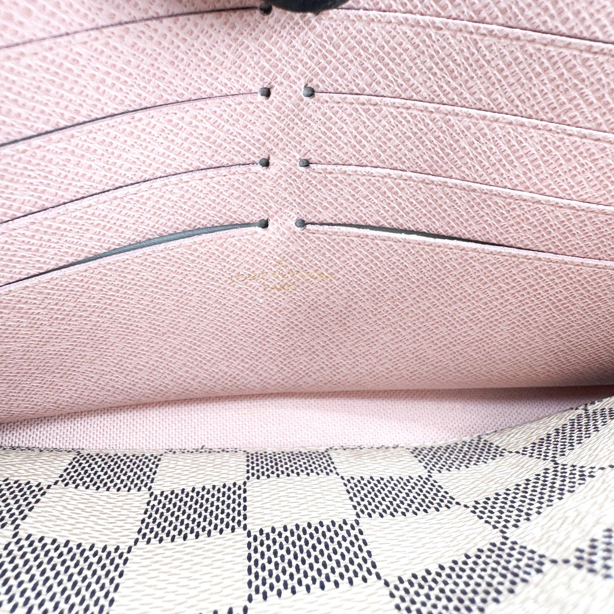 Louis Vuitton Pochette Felicie Damier Azur Gold