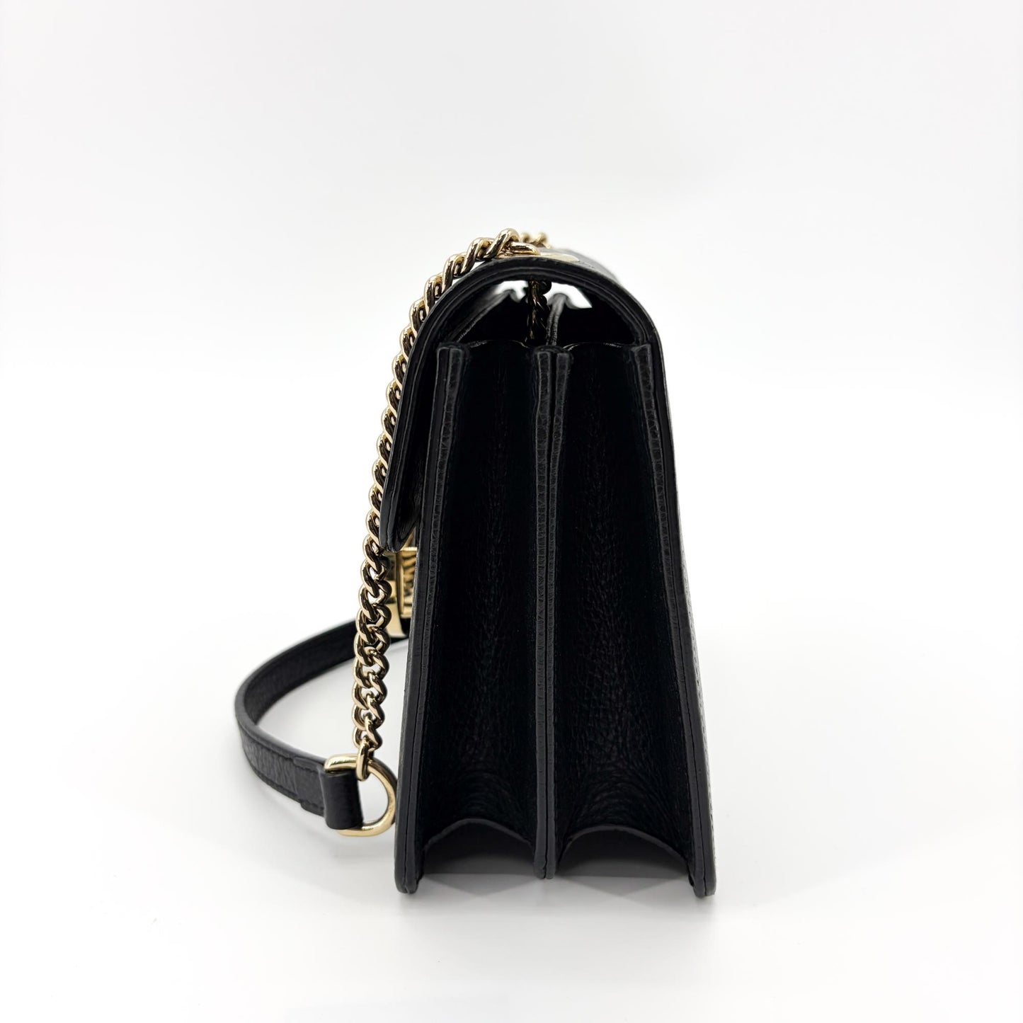 Gucci Interlocking G Chain Shoulder Bag Small Black