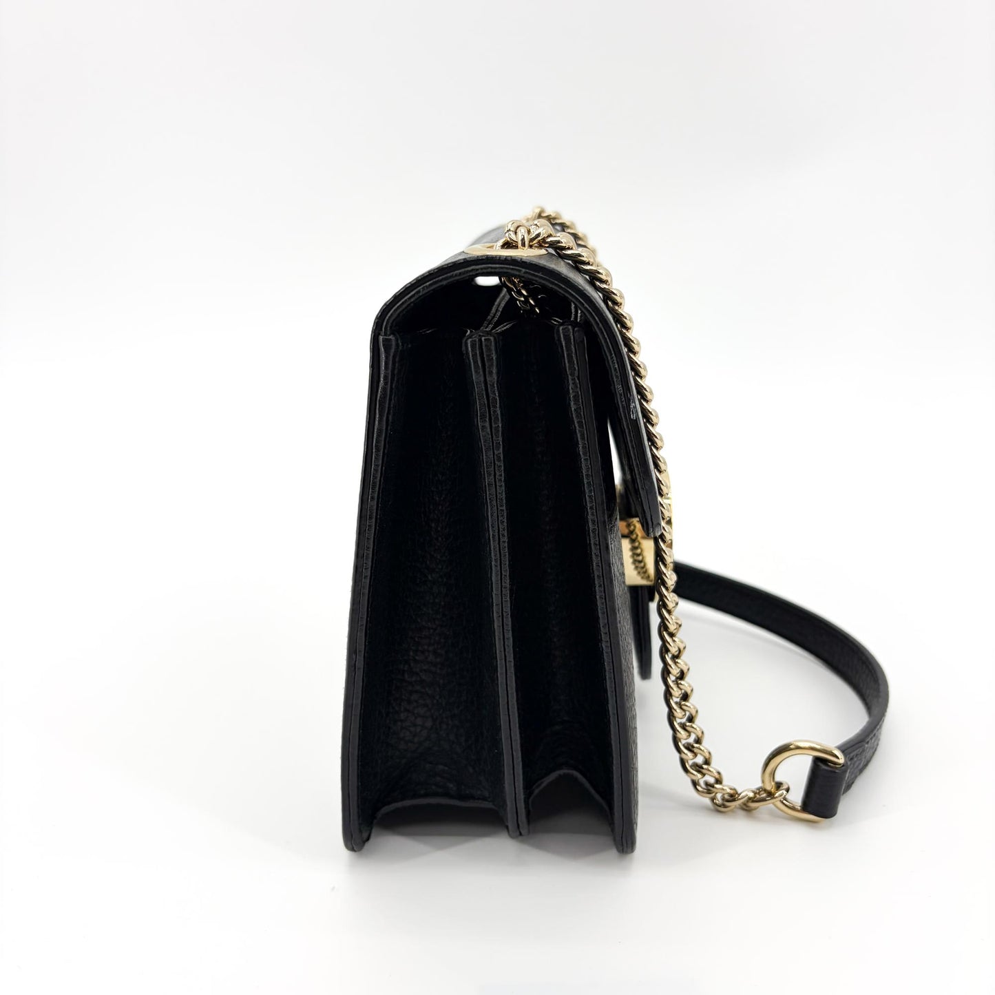 Gucci Interlocking G Chain Shoulder Bag Small Black