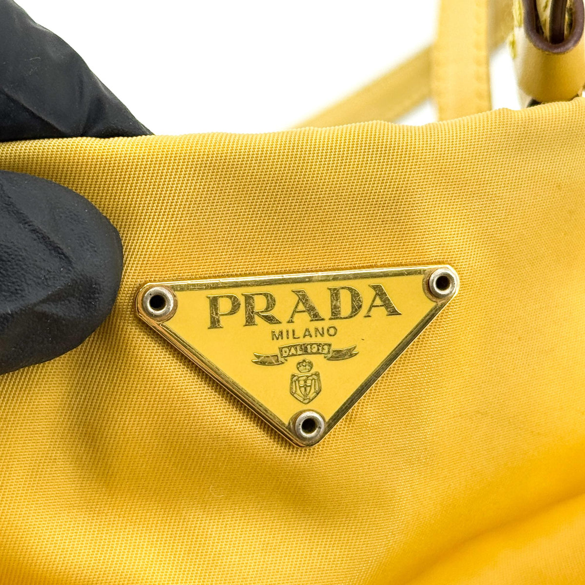 Prada Tessuto Nylon Crossbody Bag Yellow