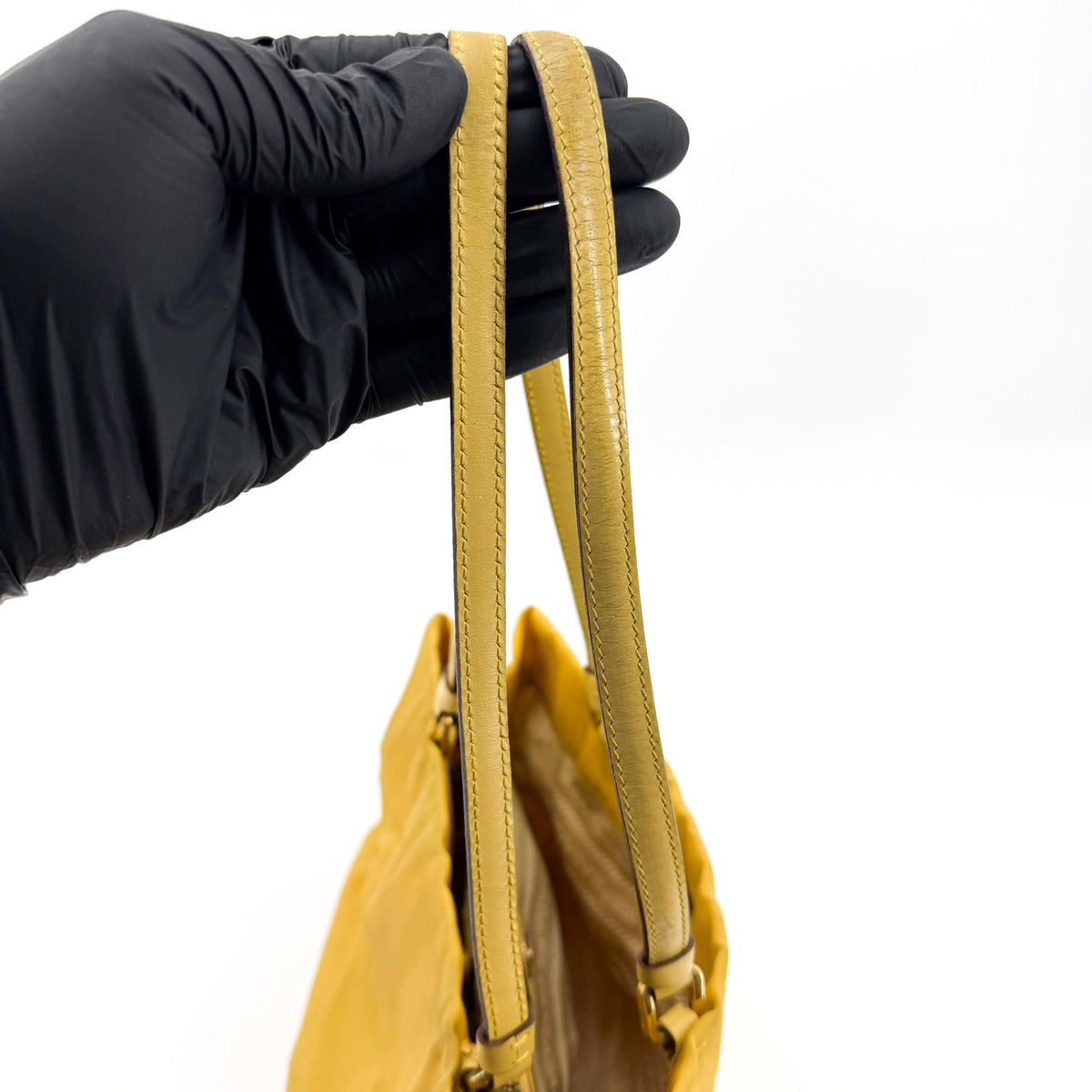Prada Tessuto Nylon Crossbody Bag Yellow