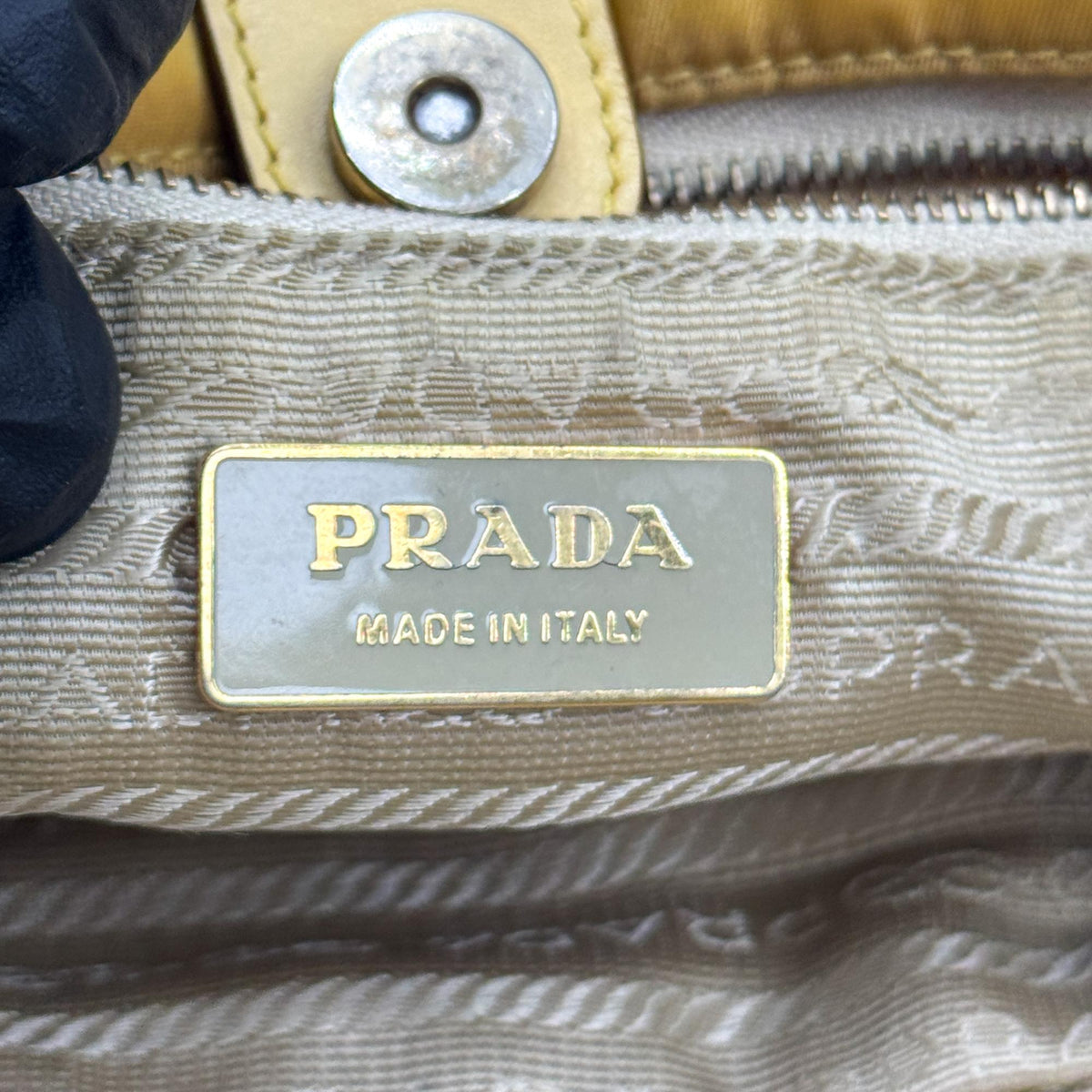 Prada Tessuto Nylon Crossbody Bag Yellow