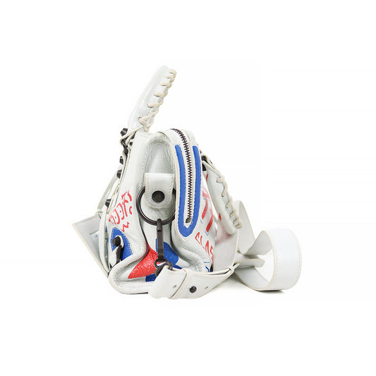 Balenciaga White Mini Gravity Motor Bag