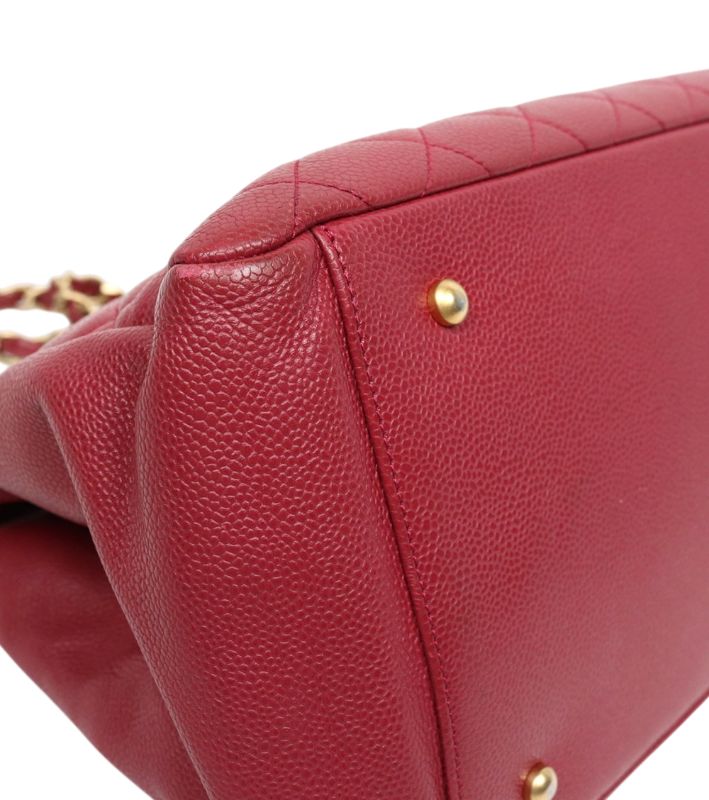 Chanel Red Caviar Big CC Grandchamp Shoulder Bag