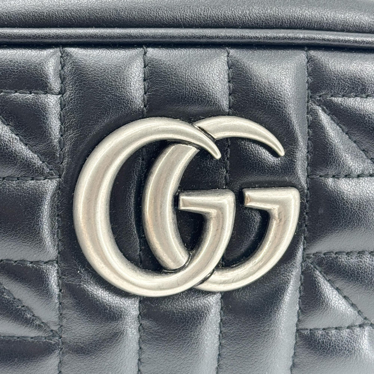 Gucci GG Marmont Small Matelassé Crossbody Bag Black