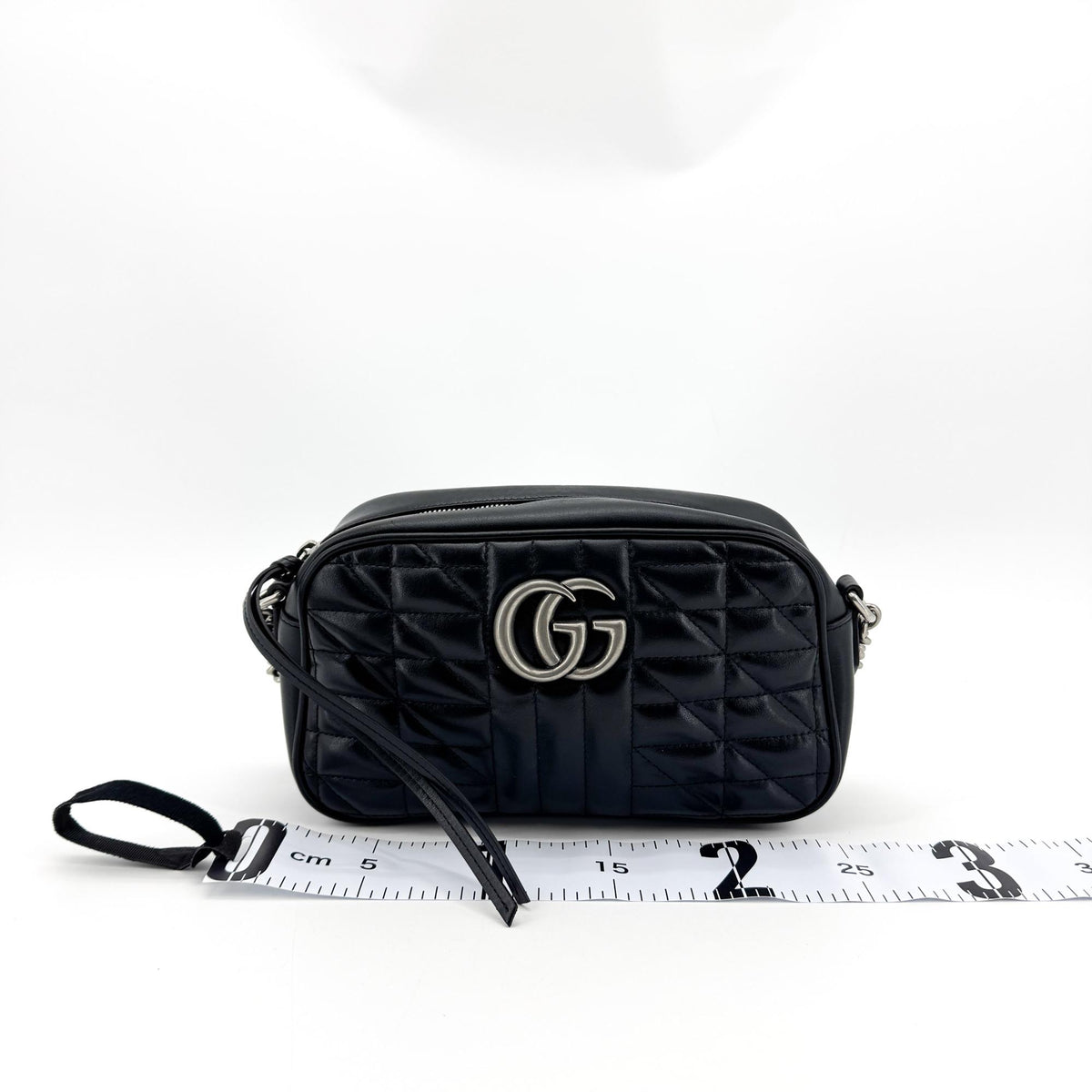 Gucci GG Marmont Small Matelassé Crossbody Bag Black
