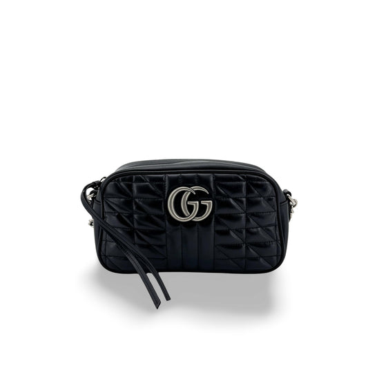Gucci GG Marmont Small Matelassé Crossbody Bag Black