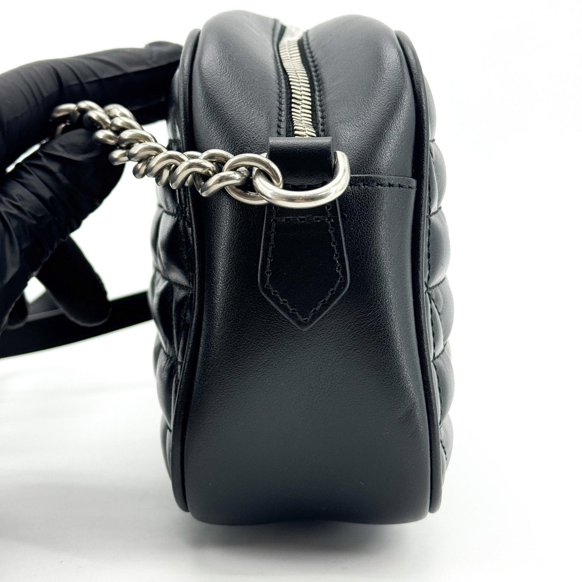 Gucci GG Marmont Small Matelassé Crossbody Bag Black