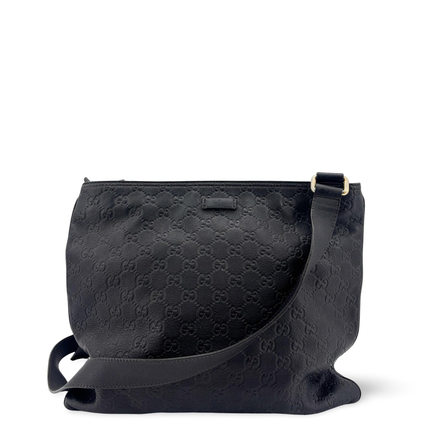 Gucci Sima Leather Crossbody Bag Black
