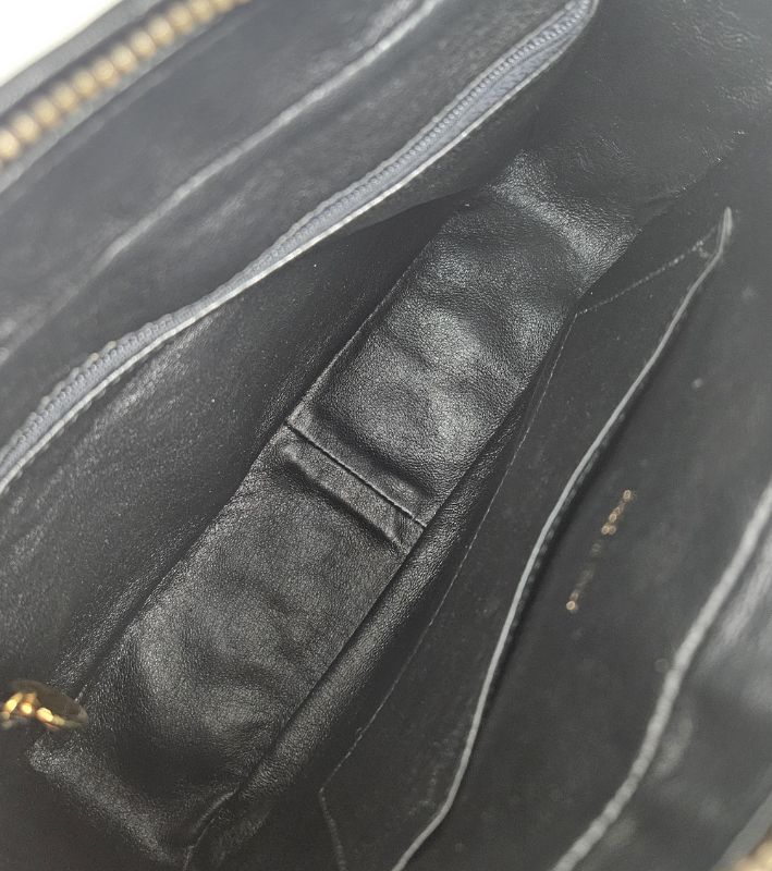 Chanel Black Patent Quilted CC Chain Shoulder Bag