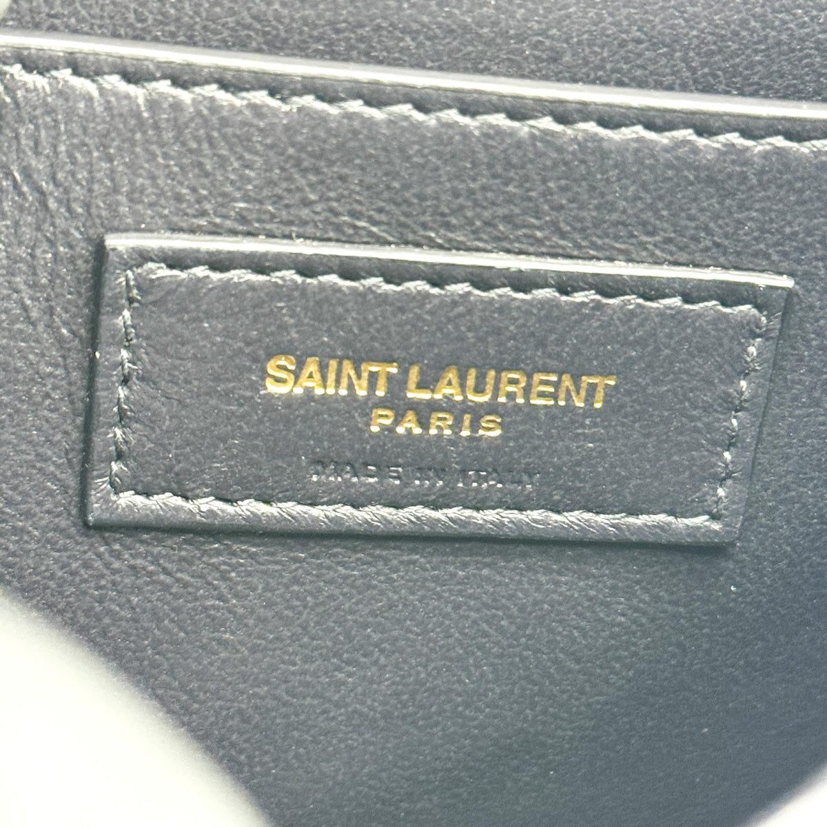 Saint Laurent Monogram Canvas Shoulder Bag Black Beige