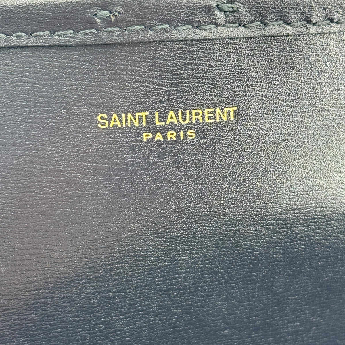 Saint Laurent Monogram Canvas Shoulder Bag Black Beige