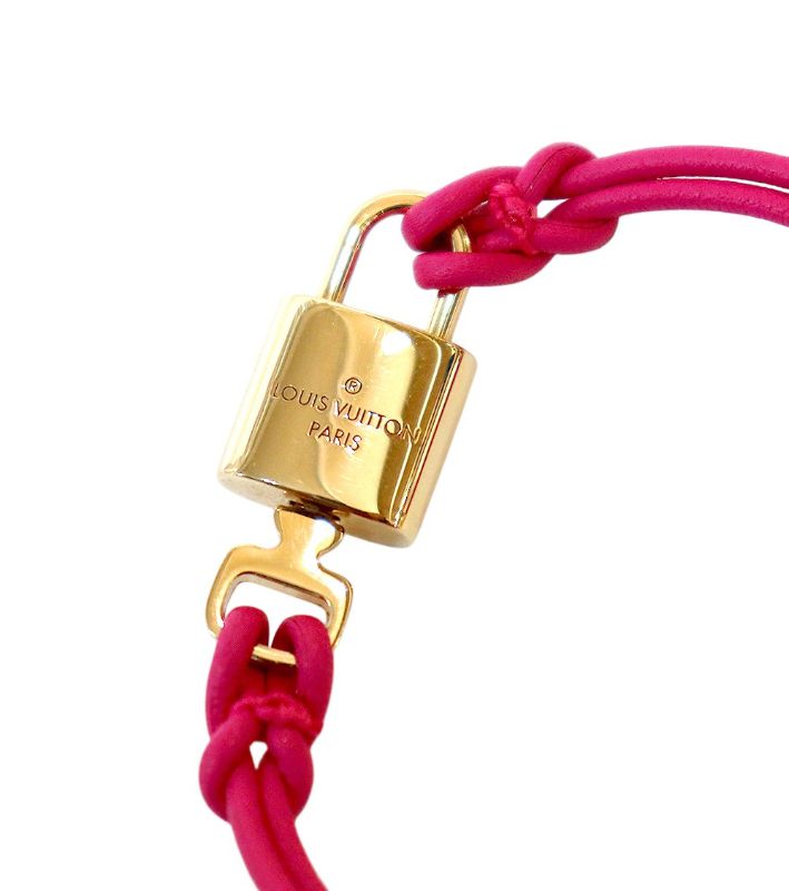 Louis Vuitton Pink LV Padlock Bracelet