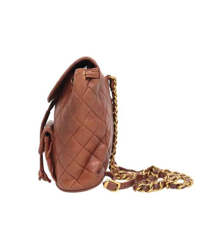 Chanel Brown Lambskin Dumas Backpack