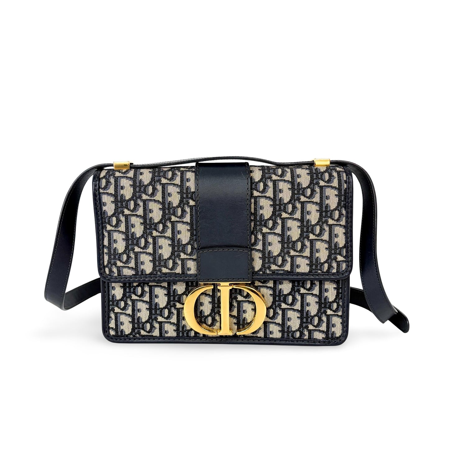 Dior 30 Montaigne Blue Oblique Jacquard Bag