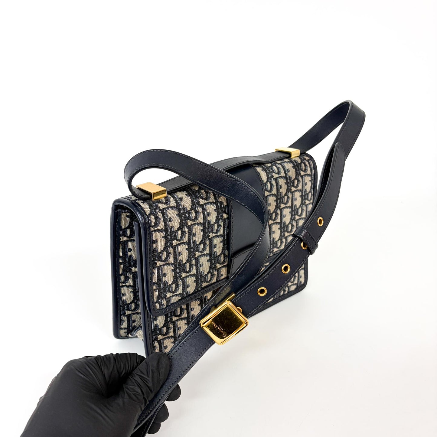 Dior 30 Montaigne Blue Oblique Jacquard Bag