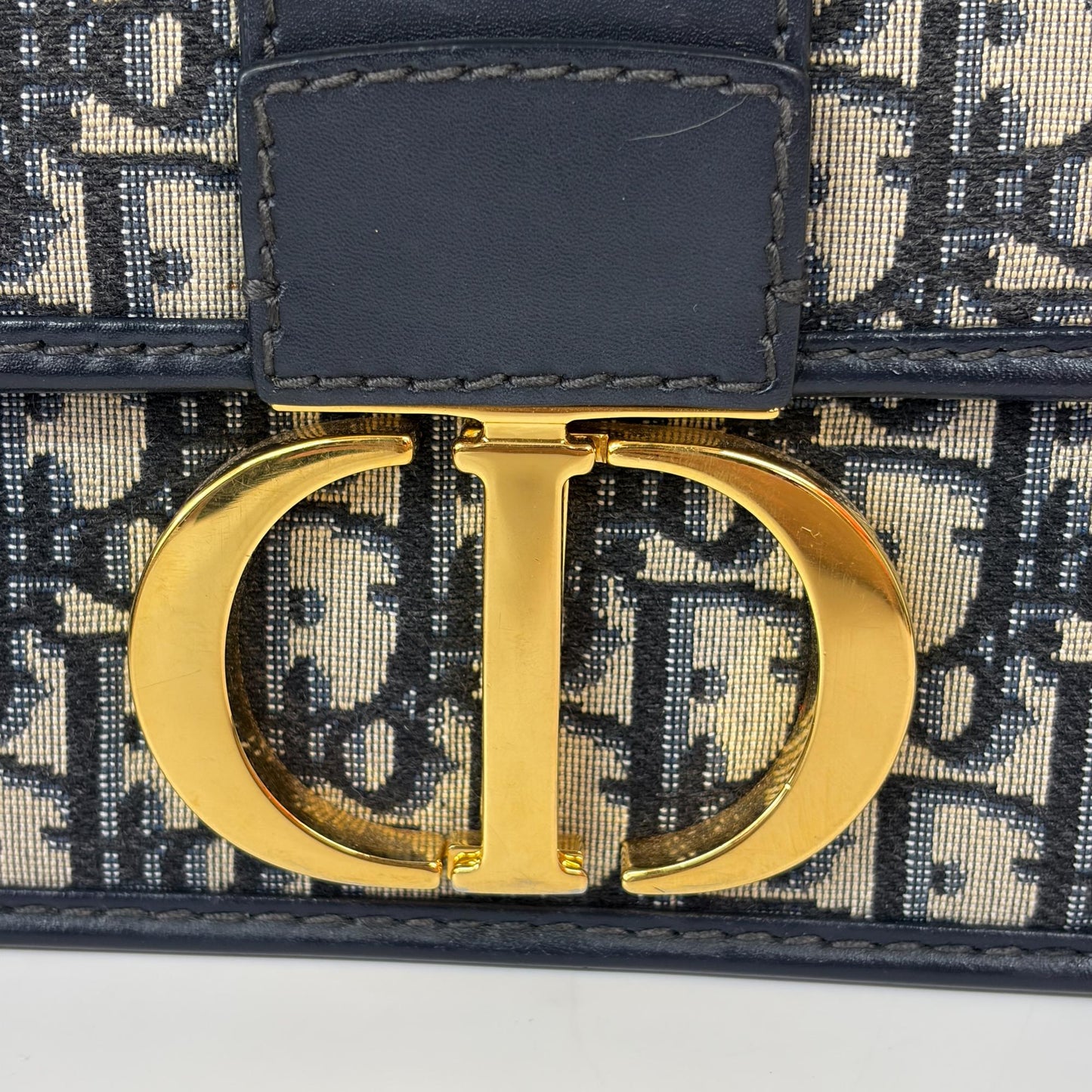 Dior 30 Montaigne Blue Oblique Jacquard Bag