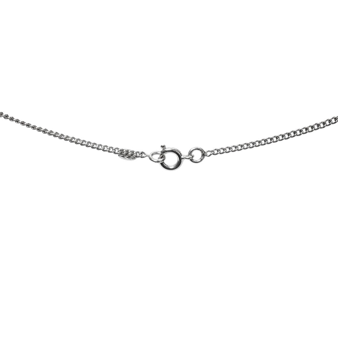 Chanel Cubic CC Silver Necklace