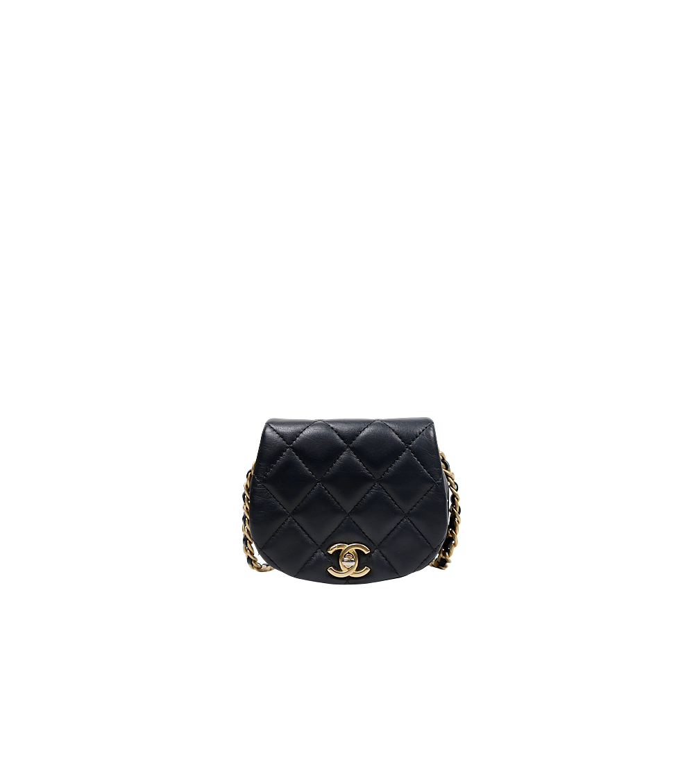 Chanel Black Gilded Mini Crossbody Bag